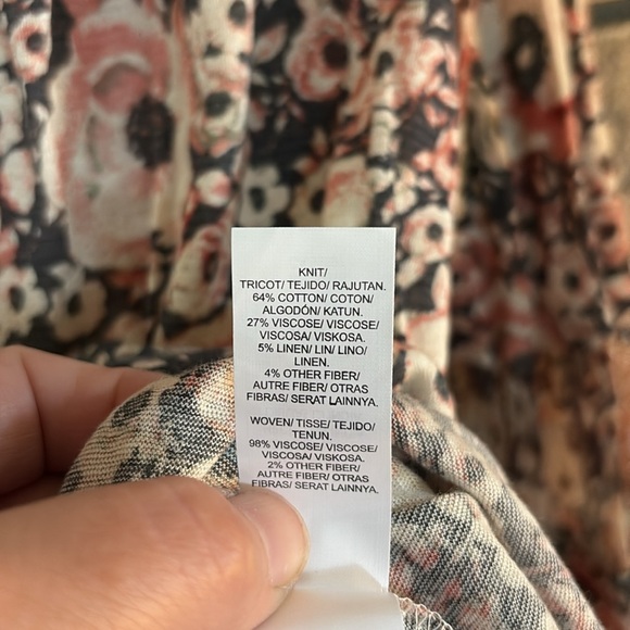 Lucky Brand Pink Smocked Tie Front Blouse - Picture 11 of 11